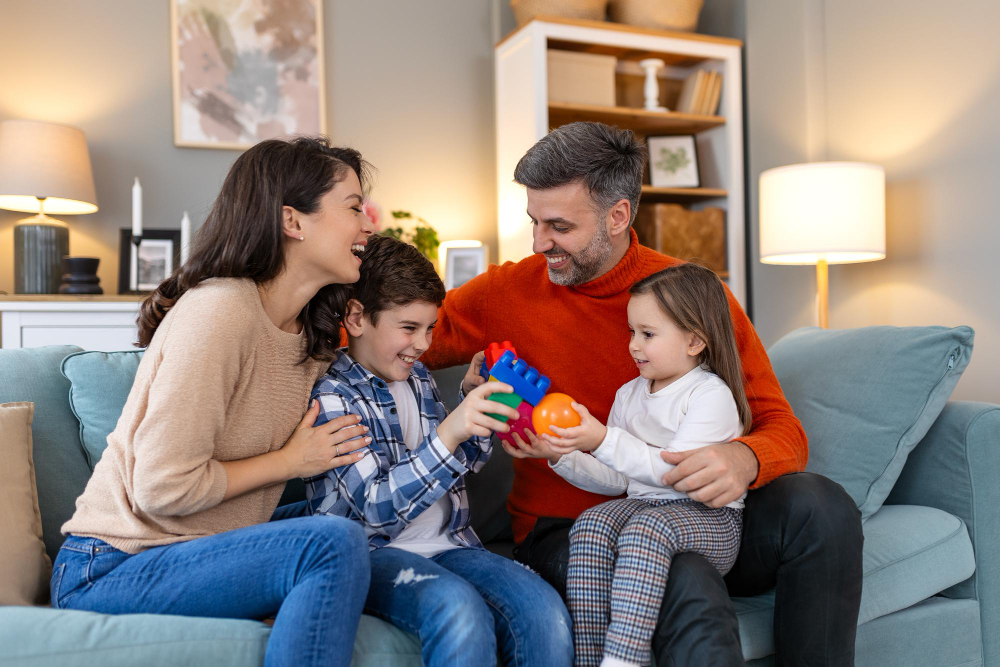 Parents with Their Children at home